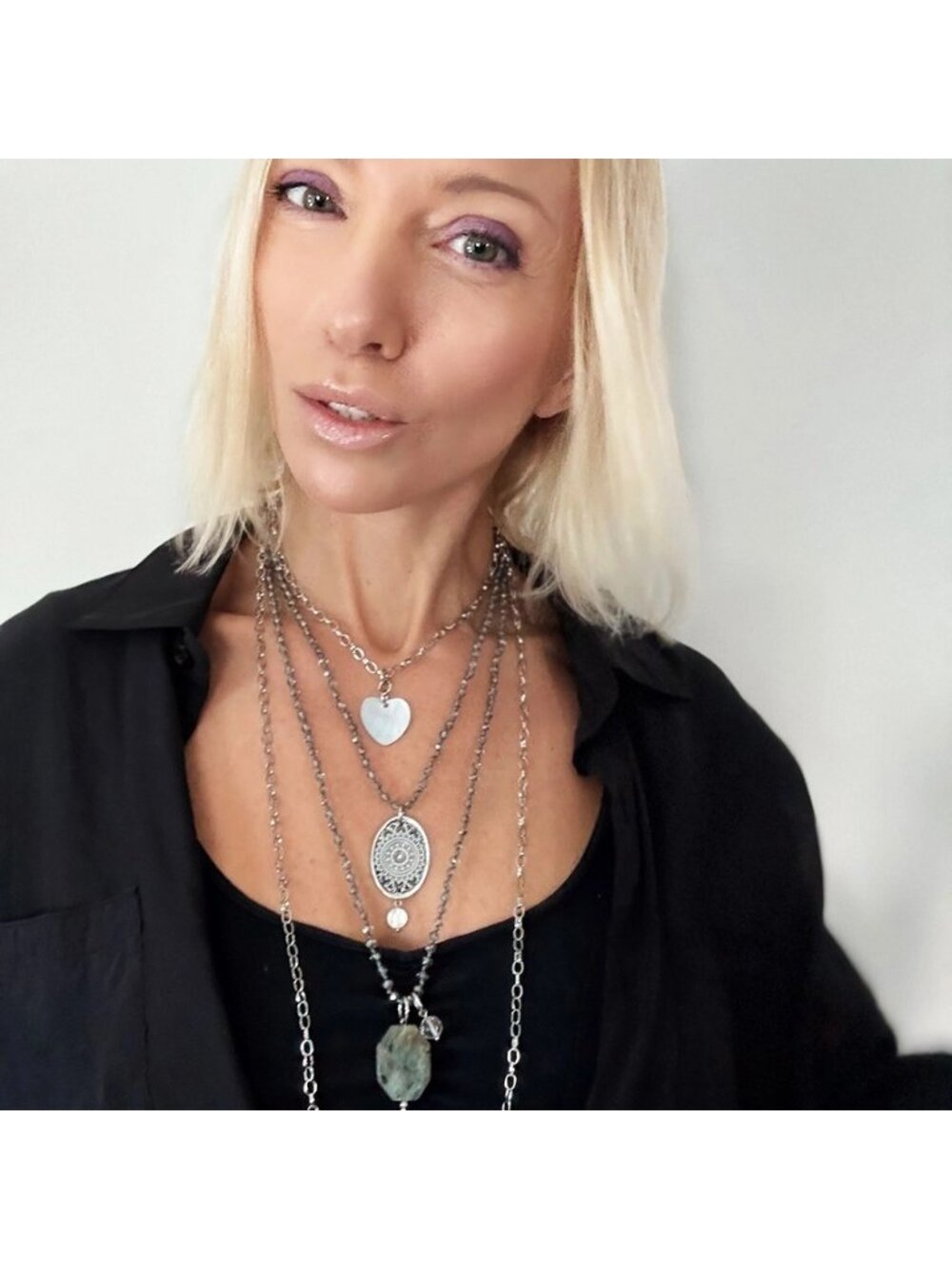 Katia Designs "What You Seek" Two Necklace Layering Bundle Bohemian Spiritual